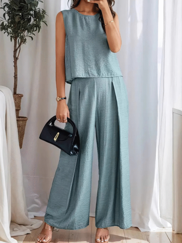 Carmina - Haut sans manches et pantalon à jambe large – Image 5