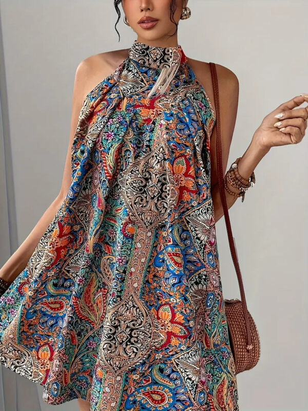 Velma - Robe dos nu à motifs géométriques – Image 6