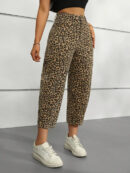 Vallie - Pantalon banane imprimé léopard pour femme