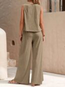 Hope - Ensemble composé d'un haut sans manches et d'un pantalon à jambes larges