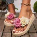 Veronica - Pantoufles pour femmes avec décoration en forme de tournesol