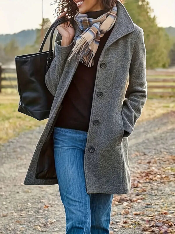 Belva - Manteau boutonné élégant et stylé – Image 4