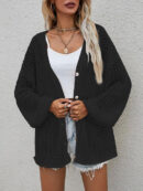 Maribel - Gilet crochet ample avec boutons sur le devant