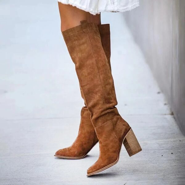 Hester - Bottes hautes au genou de style vintage – Image 4