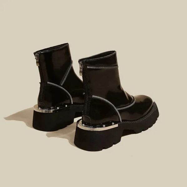 Charlotte - Bottes d'hiver avec semelle épaisse et fermeture éclair imperméable – Image 3