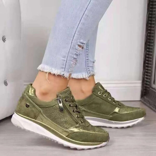 Callie - Baskets respirantes avec fermeture éclair et lacets – Image 4