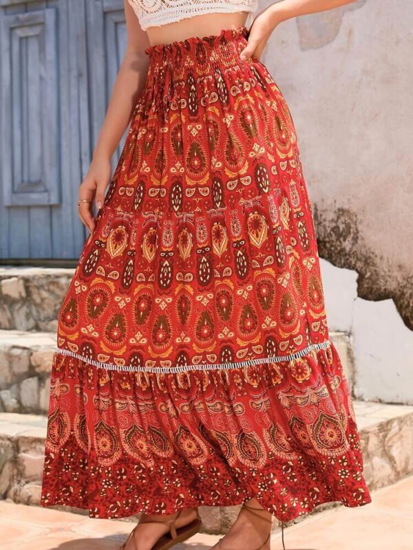 Norma - Jupe longue à motifs colorés – Image 2