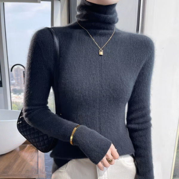Athena – Pull col roulé en laine et cachemire – Image 3