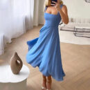 Minerva - Robe élégante sans manches de couleur unie pour femmes