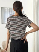 Margot - T-shirt col rond à motif rayé