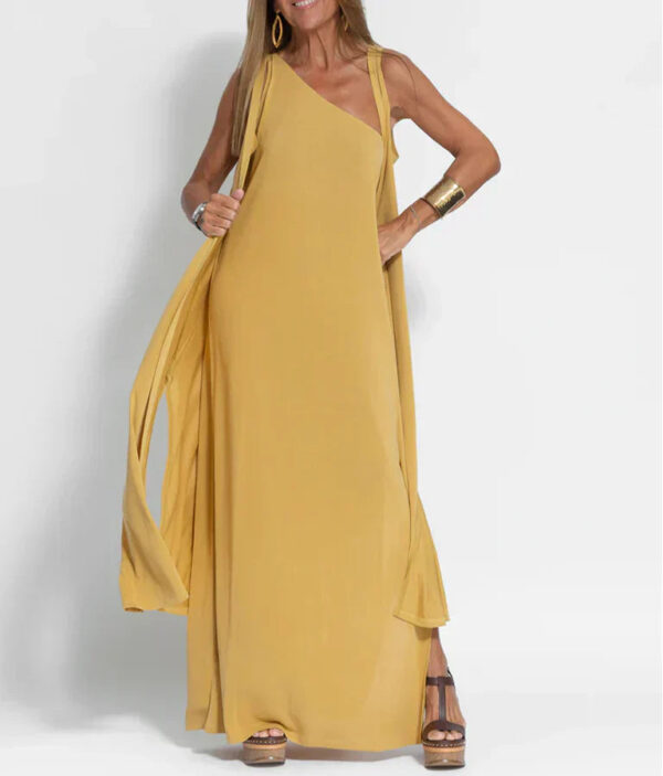 Selma - Robe à une épaule chic et élégante pour femmes – Image 3