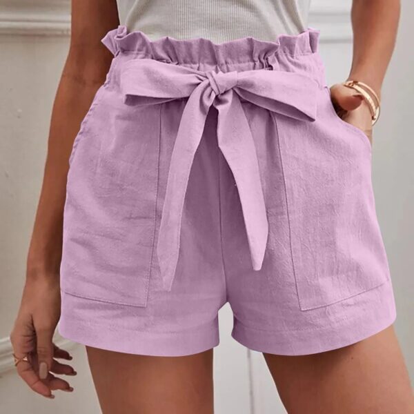Penny - Short en coton à taille haute avec bordures à volants – Image 4