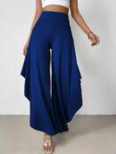 Ingrid - Pantalon à jambe large avec ourlet asymétrique