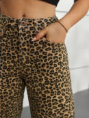 Vallie - Pantalon banane imprimé léopard pour femme