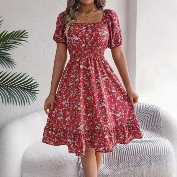 Vivian - Robe fleurie féminine à manches bouffantes – Image 5