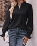 Melody - Blouse à manches longues au style décontracté