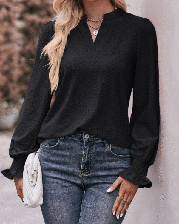 Melody - Blouse à manches longues au style décontracté – Image 2