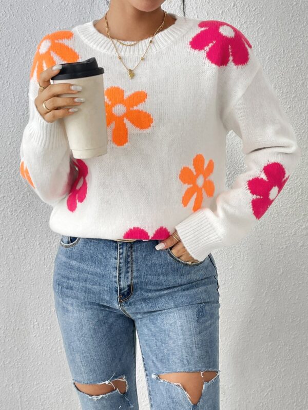 Julia - Pull en maille à imprimé floral – Image 5