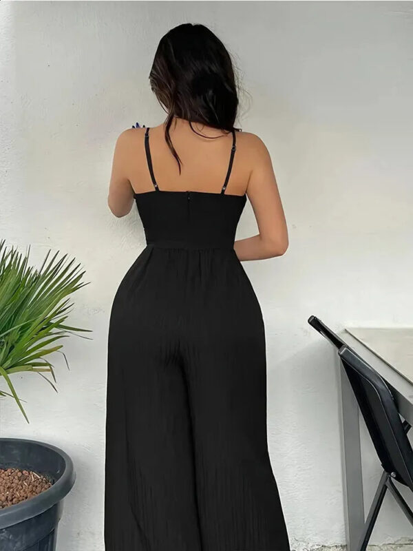 Lillian - Robe moulante élégante avec col en V et jambe large – Image 5