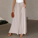 Lucretia - Pantalon femme avec cordon de serrage et taille élastique