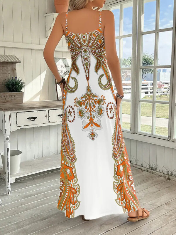 Martha - Robe longue imprimée sans manches pour femmes – Image 2