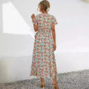 Lucille - Robe de type A-line avec motif floral et col en V