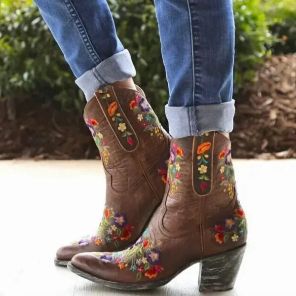 Miriam - Bottes de cow-girl vintage résistantes aux intempéries – Image 3