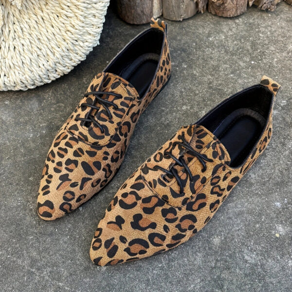 Odelia - Chaussures à bout pointu à imprimé léopard pour femmes – Image 2