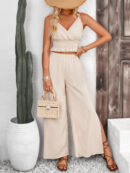 Ailani - Ensemble élégant avec top sans manches et pantalon à jambe large
