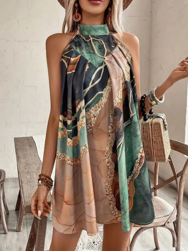 Velma - Robe dos nu à motifs géométriques