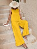 Hope - Ensemble composé d'un haut sans manches et d'un pantalon à jambes larges