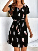 Sheryl - Robe élégante à col rond et ligne A pour femmes