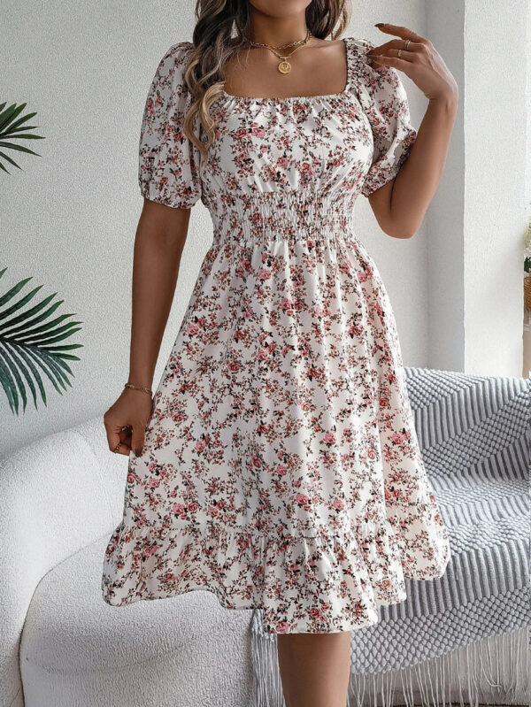 Vivian - Robe fleurie féminine à manches bouffantes – Image 3