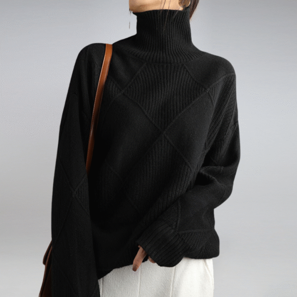 Pull à col roulé Cozy Cashmere pour femme – Image 7