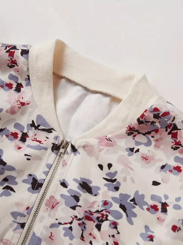 Yori – Blouson aviateur à motif floral – Image 2