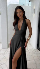 Bertha - Robe élégante sans manches avec dos haut
