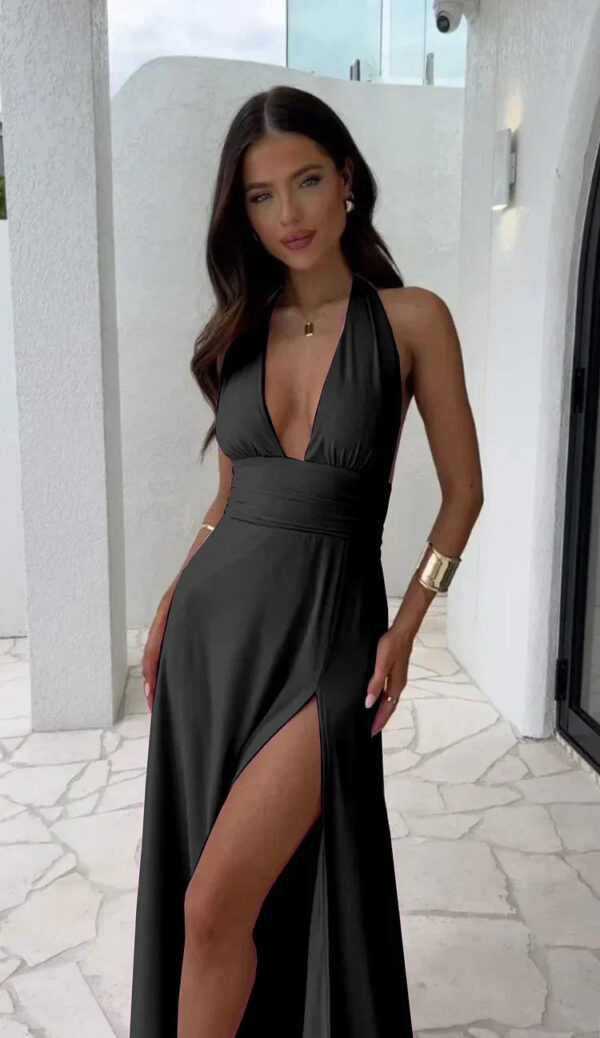 Bertha - Robe élégante sans manches avec dos haut