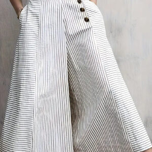 Elizabeth - Pantalon large taille haute