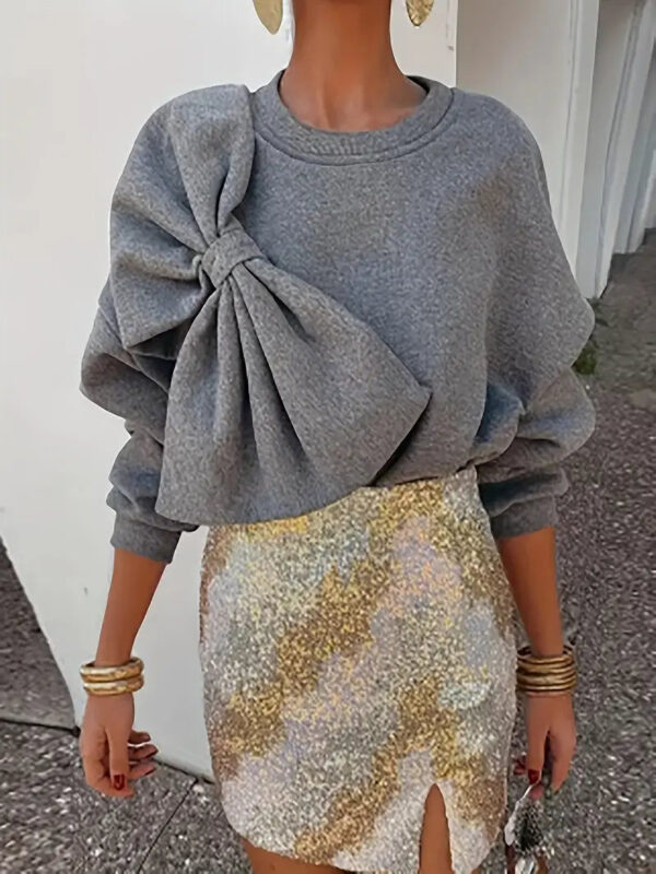 Adele - Sweat-shirt femme avec gros détail noeud – Image 5