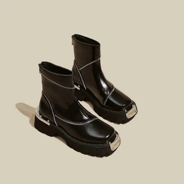 Charlotte - Bottes d'hiver avec semelle épaisse et fermeture éclair imperméable – Image 2