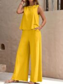 Hope - Ensemble composé d'un haut sans manches et d'un pantalon à jambes larges