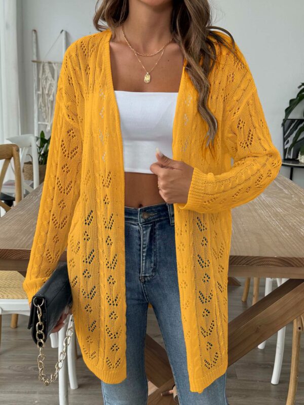 Aimee - Gilet chic ajouré à manches longues et coupe ample – Image 5