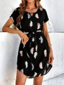 Sheryl - Robe élégante à col rond et ligne A pour femmes