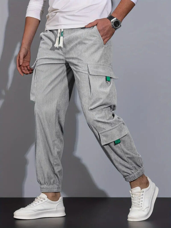 Aldrich - Pantalon cargo décontracté uni pour homme – Image 2