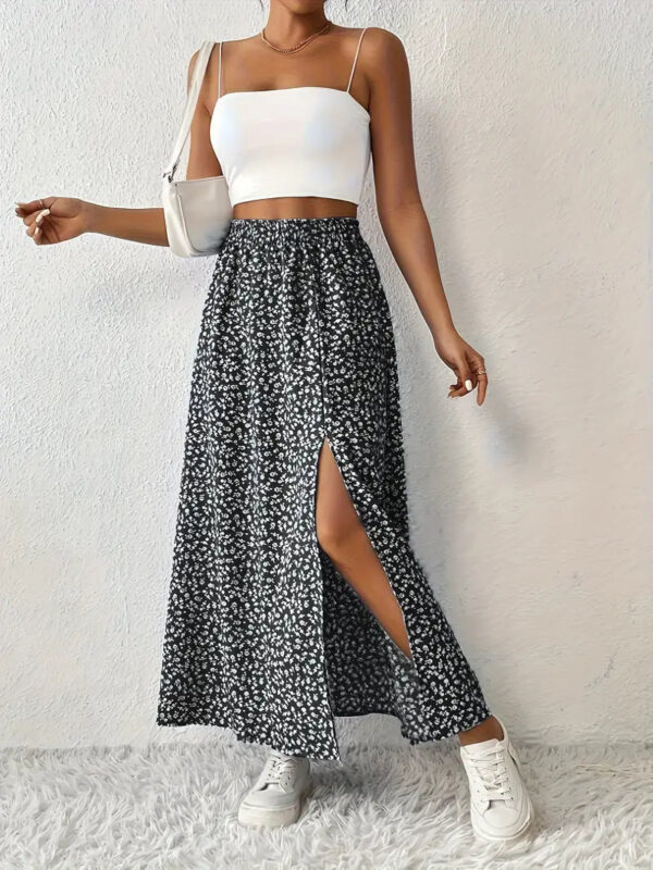 Ivara - Jupe taille haute à imprimé floral pour femmes – Image 2