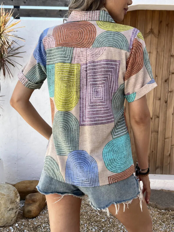 Zelma - Chemisier imprimé à manches courtes pour femme – Image 4