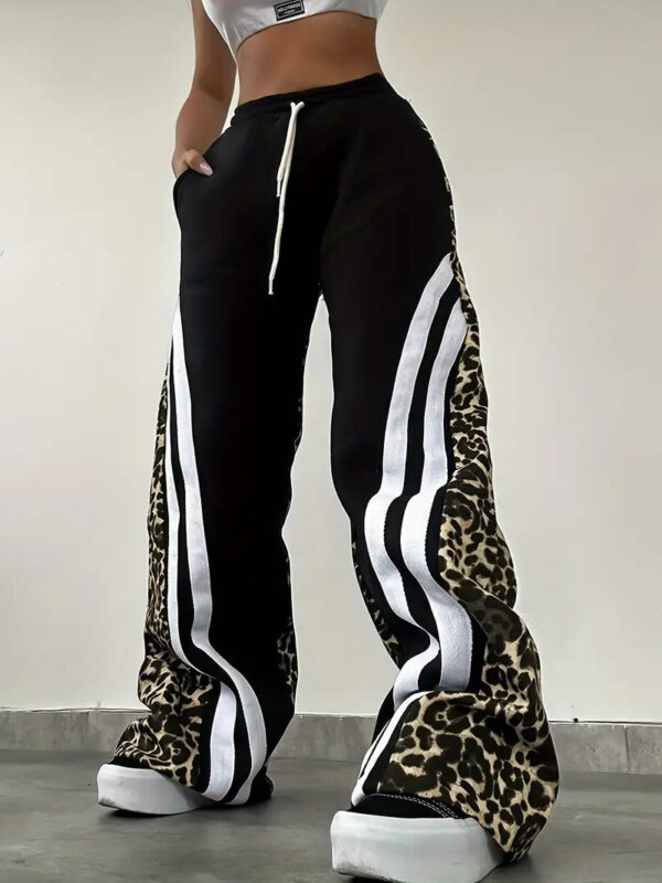 Beverly - Pantalon femme doublé en polaire avec imprimé léopard – Image 3