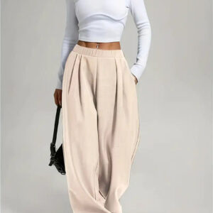 Esther - Pantalon large taille haute pour femme