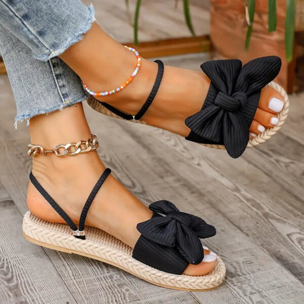 Viola - Sandales pour femmes avec décoration en forme de nœud – Image 3