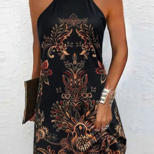 Patricia - Robe dos nu à imprimé floral boho pour femmes